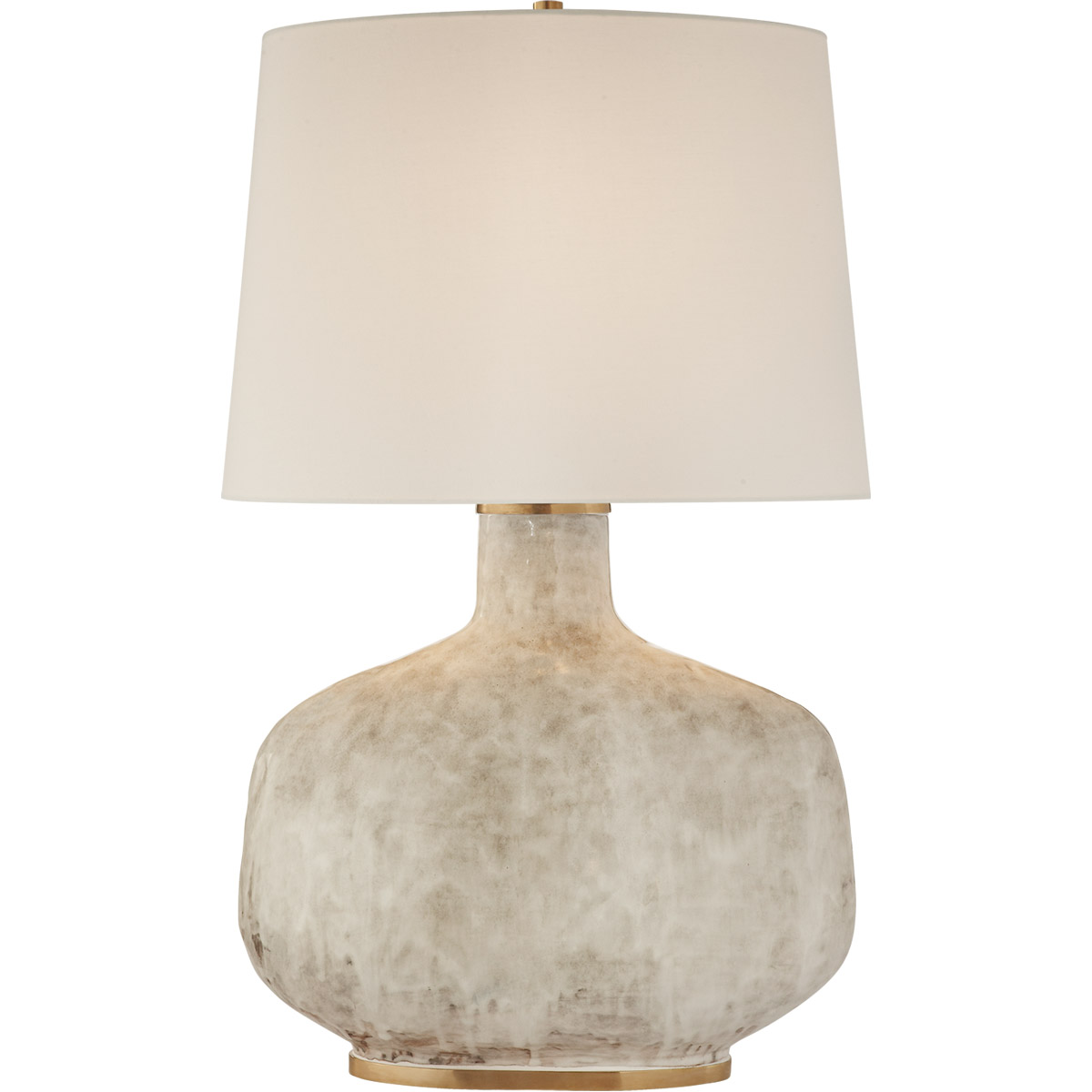 Lighting New York KW3614AWC-L Visual Comfort Kelly Wearstler Beton 35 inch 75 watt Antiqued White Ceramic Table Lamp Portable Light KW3614AWC-L - Open