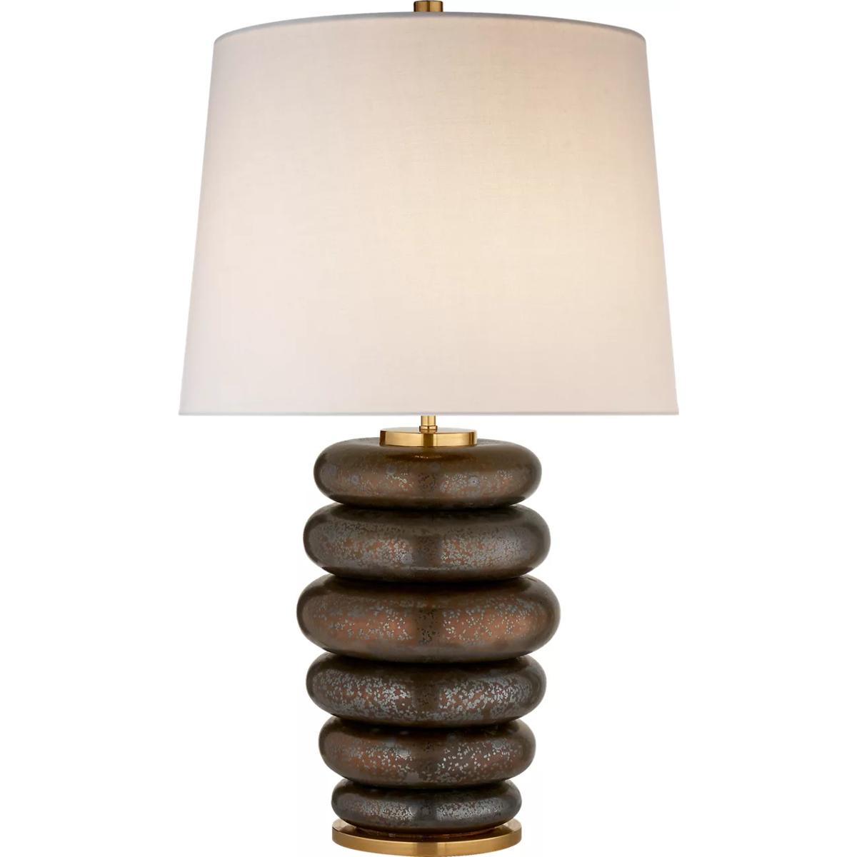 Lighting New York R-KW3619CBZ-L Visual Comfort Kelly Wearstler Phoebe 29 inch 75.00 watt Crystal Bronze Table Lamp Portable Light, Stacked KW3619CBZ-L