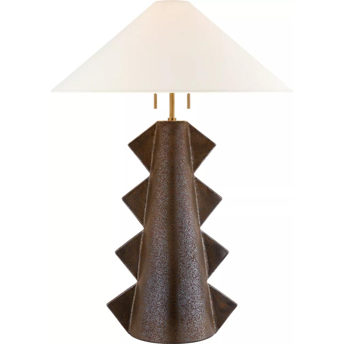 Visual Comfort Signature Collection KW3681CBZ-L Kelly Wearstler Senso 33 inch 60 watt Crystal Bronze Table Lamp Portable Light, Large