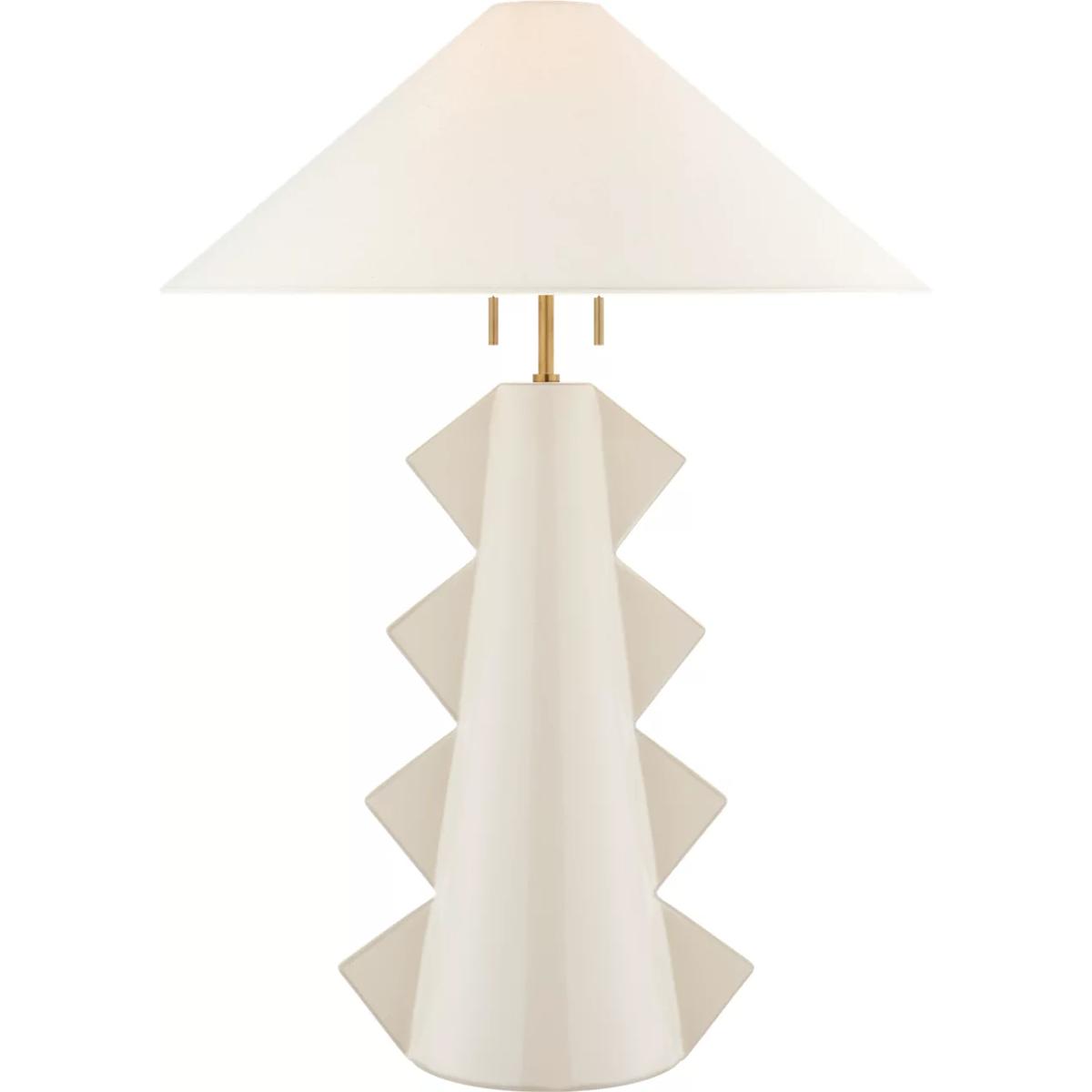 Visual Comfort Signature Collection KW3681IVO-L Kelly Wearstler Senso 33 inch 60 watt Ivory Table Lamp Portable Light, Large