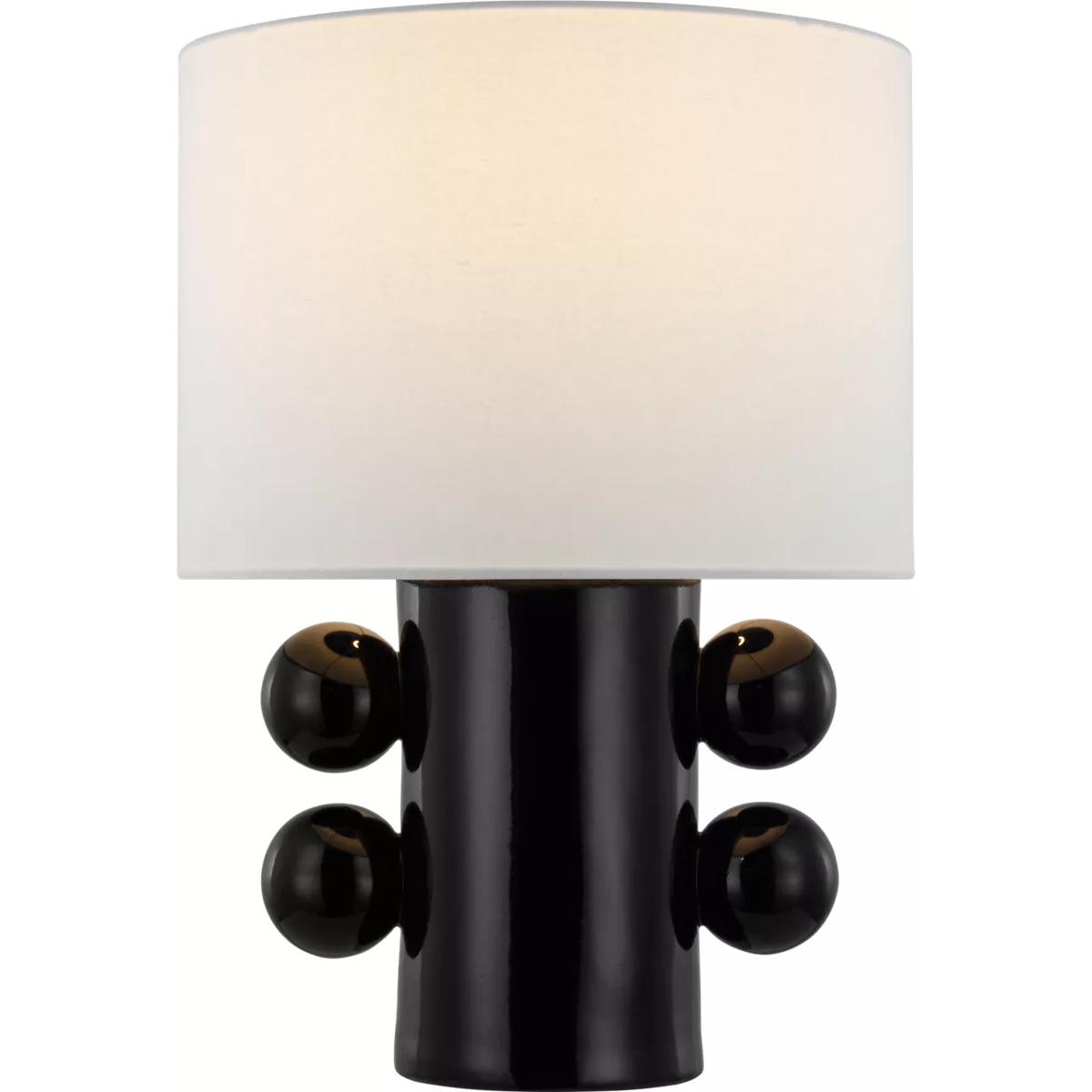 Lighting New York R-KW3686BLK-L Visual Comfort Signature Collection Kelly Wearstler Tiglia 20.5 inch 15 watt Black Table Lamp Portable Light KW3686BLK