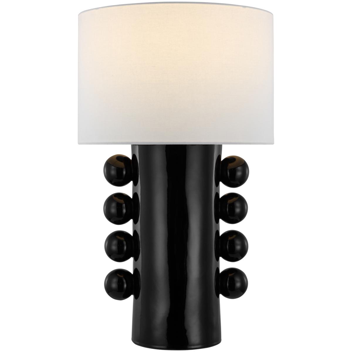 Visual Comfort Signature Collection KW3687BLK-L-CL Kelly Wearstler Tiglia 31 inch 5 watt Black Cordless Tall Table Lamp Portable Light