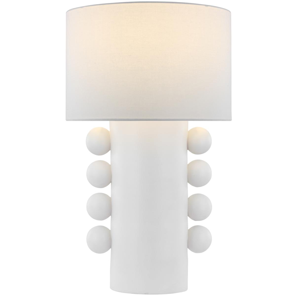 Visual Comfort Signature Collection KW3687PW-L-CL Kelly Wearstler Tiglia 31 inch 5 watt Plaster White Cordless Tall Table Lamp Portable Light