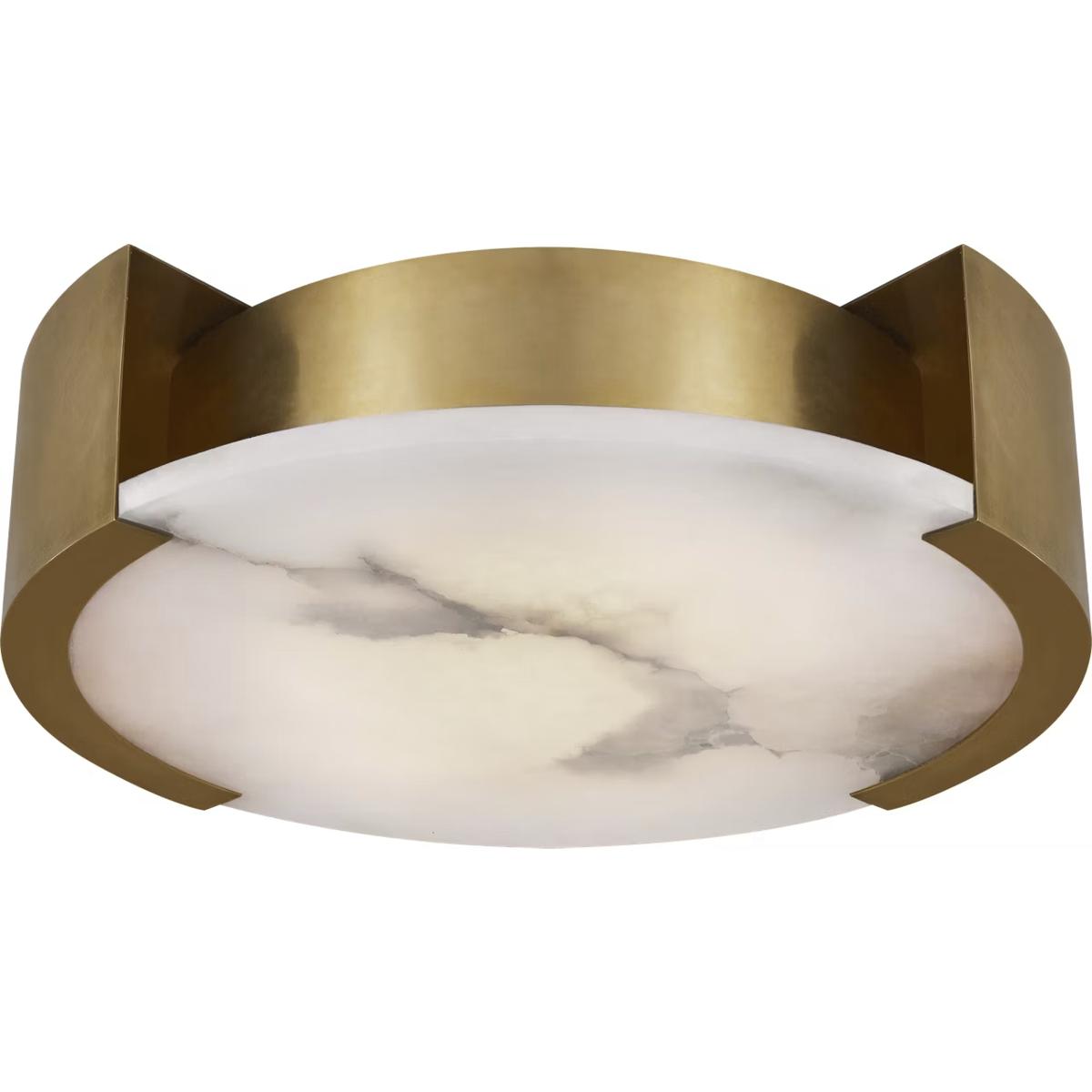 Visual Comfort Signature Collection KW4013AB Kelly Wearstler Melange LED 17 inch Antique-Burnished Brass Flush Mount Ceiling Light, Large