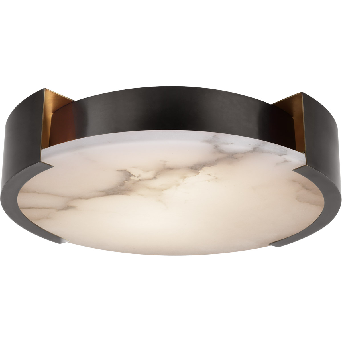 Visual Comfort Signature Collection KW4016BZ-ALB Kelly Wearstler Melange LED 21 inch Bronze Flush Mount Ceiling Light, Large