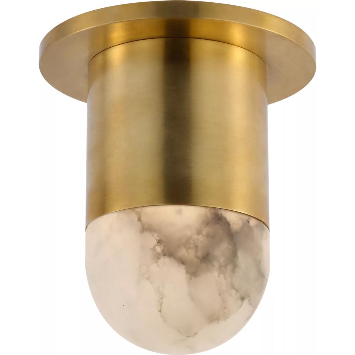 Visual Comfort Signature Collection KW4018AB-ALB Kelly Wearstler Melange LED 3 inch Antique-Burnished Brass Monopoint Flush Mount Ceiling Light