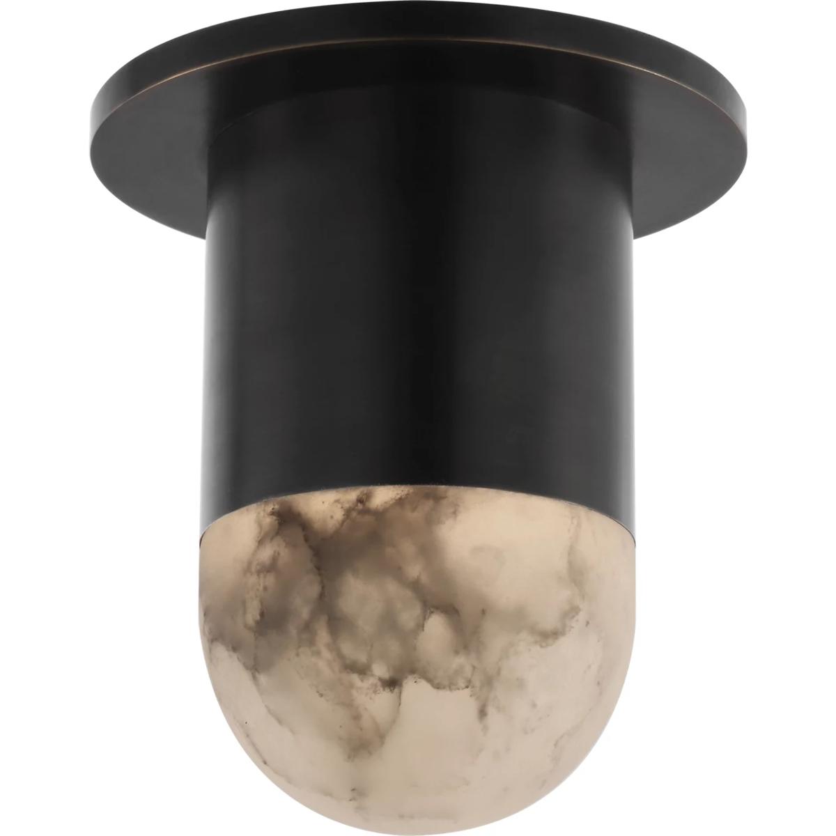 Visual Comfort Signature Collection KW4018BZ-ALB Kelly Wearstler Melange LED 3 inch Bronze Monopoint Flush Mount Ceiling Light