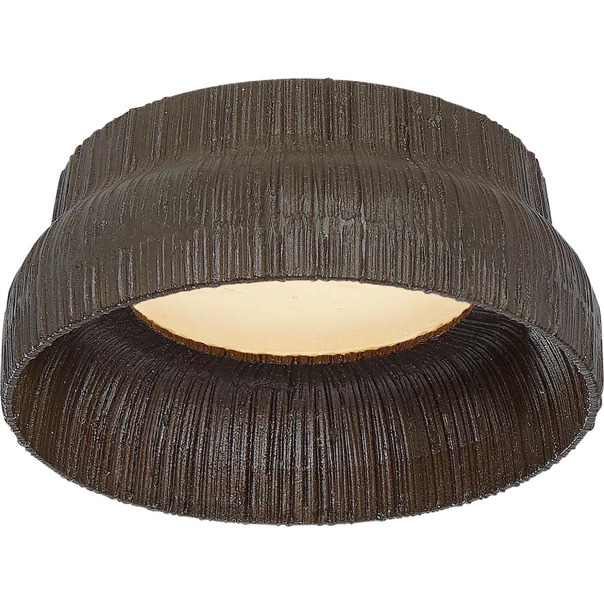 Visual Comfort Signature Collection KW4030AI-FRG Kelly Wearstler Utopia LED 5 inch Aged Iron Flush Mount Ceiling Light