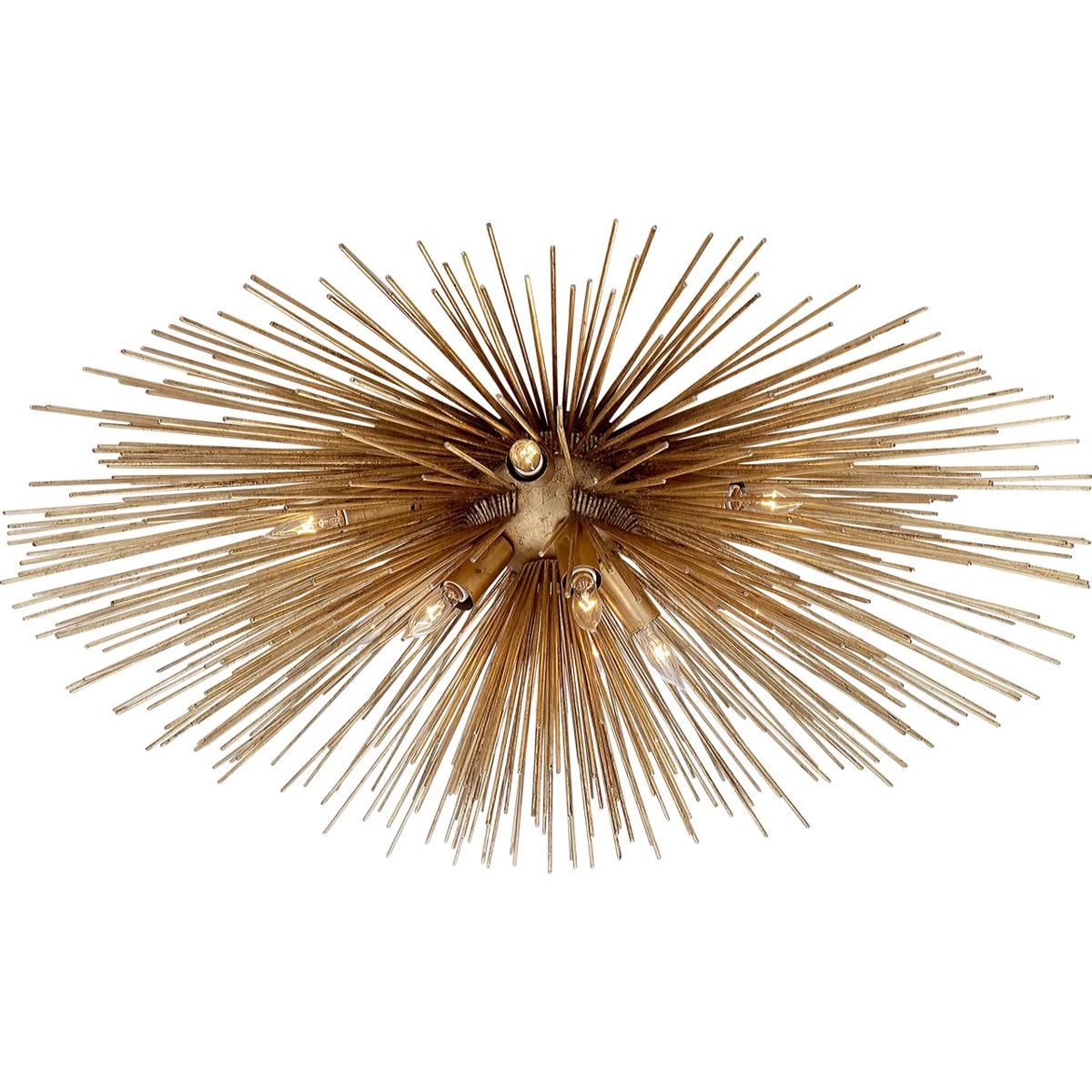 Visual Comfort Signature Collection KW4070G Kelly Wearstler Strada 10 Light 28 inch Gild Flush Mount Ceiling Light, Medium