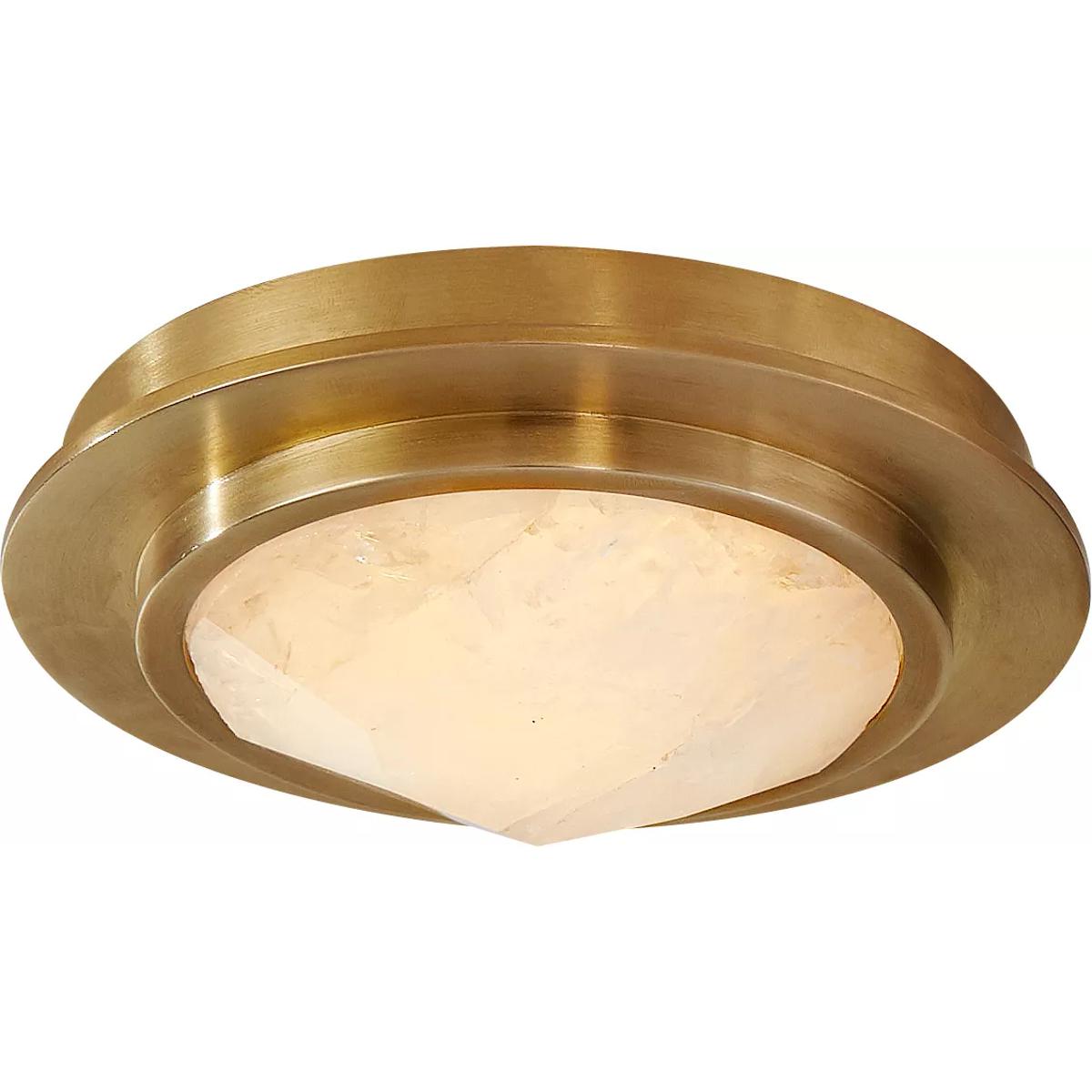 Visual Comfort Signature Collection KW4093AB/Q Kelly Wearstler Halcyon LED 5 inch Antique-Burnished Brass Flush Mount Ceiling Light
