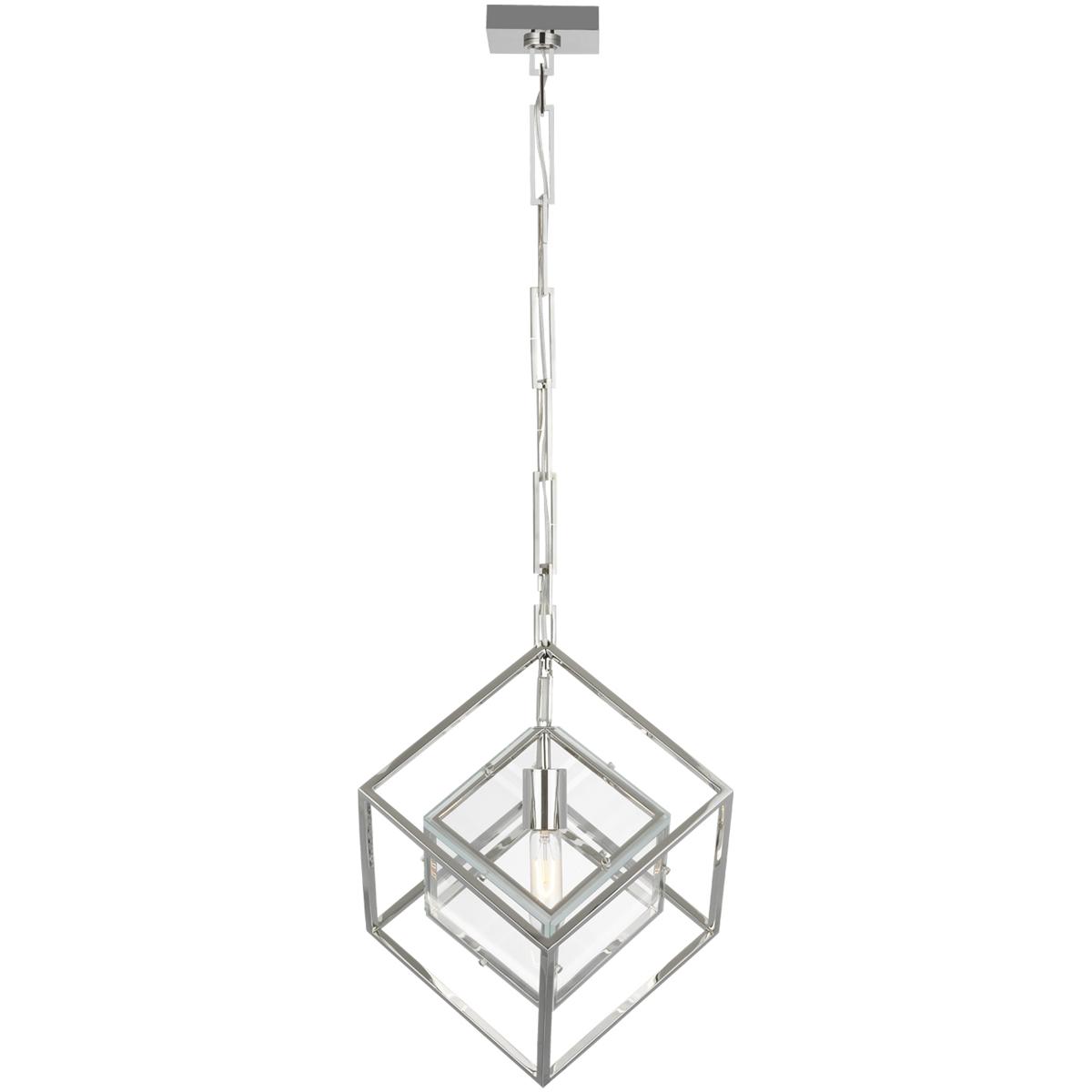 Visual Comfort Signature Collection KW5023PN-CG Kelly Wearstler Cubed LED 14.5 inch Polished Nickel Pendant Ceiling Light, Medium