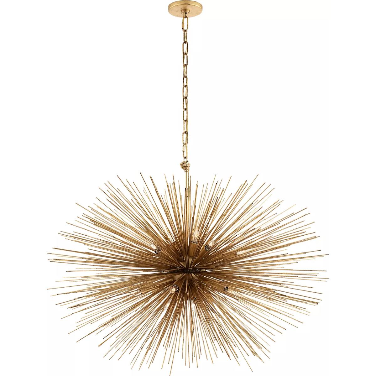 Visual Comfort Signature Collection KW5074G Kelly Wearstler Strada 20 Light 38 inch Gild Oval Chandelier Ceiling Light, Medium