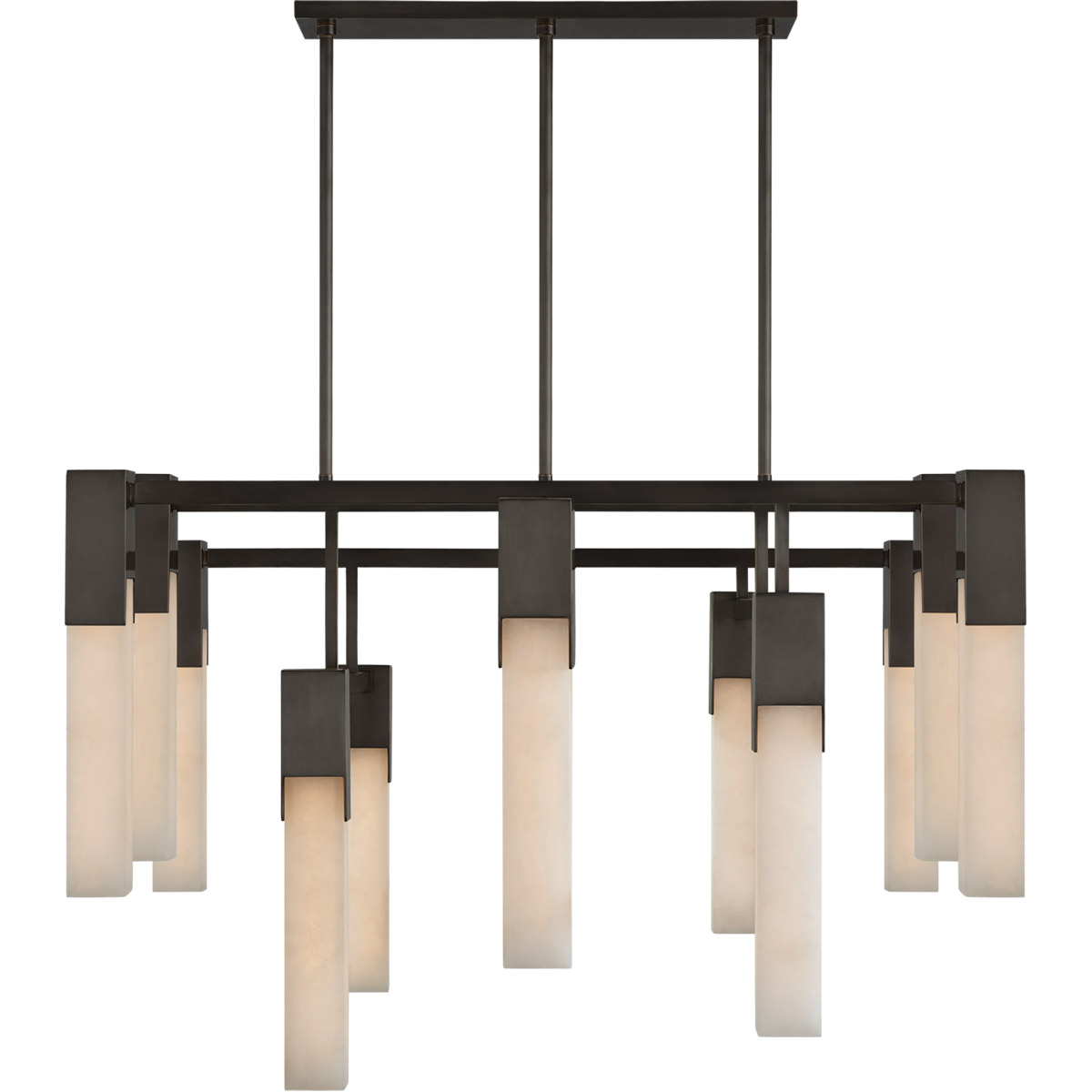 Visual Comfort Signature Collection KW5115BZ-ALB Kelly Wearstler Covet LED 31.25 inch Bronze Chandelier Ceiling Light, Large