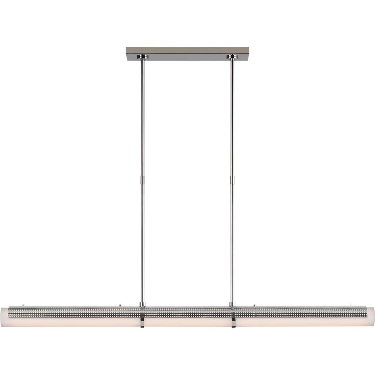 Visual Comfort Signature Collection KW5225PN-WG Kelly Wearstler Precision LED 50 inch Polished Nickel Linear Chandelier Ceiling Light, Large
