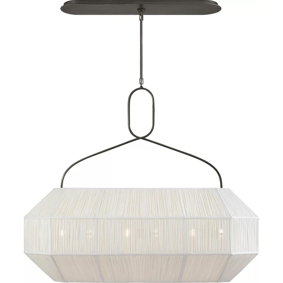 Visual Comfort Signature Collection KW5317BZ-L Kelly Wearstler Forza 6 Light 40 inch Bronze Linear Lantern Pendant Ceiling Light, Medium
