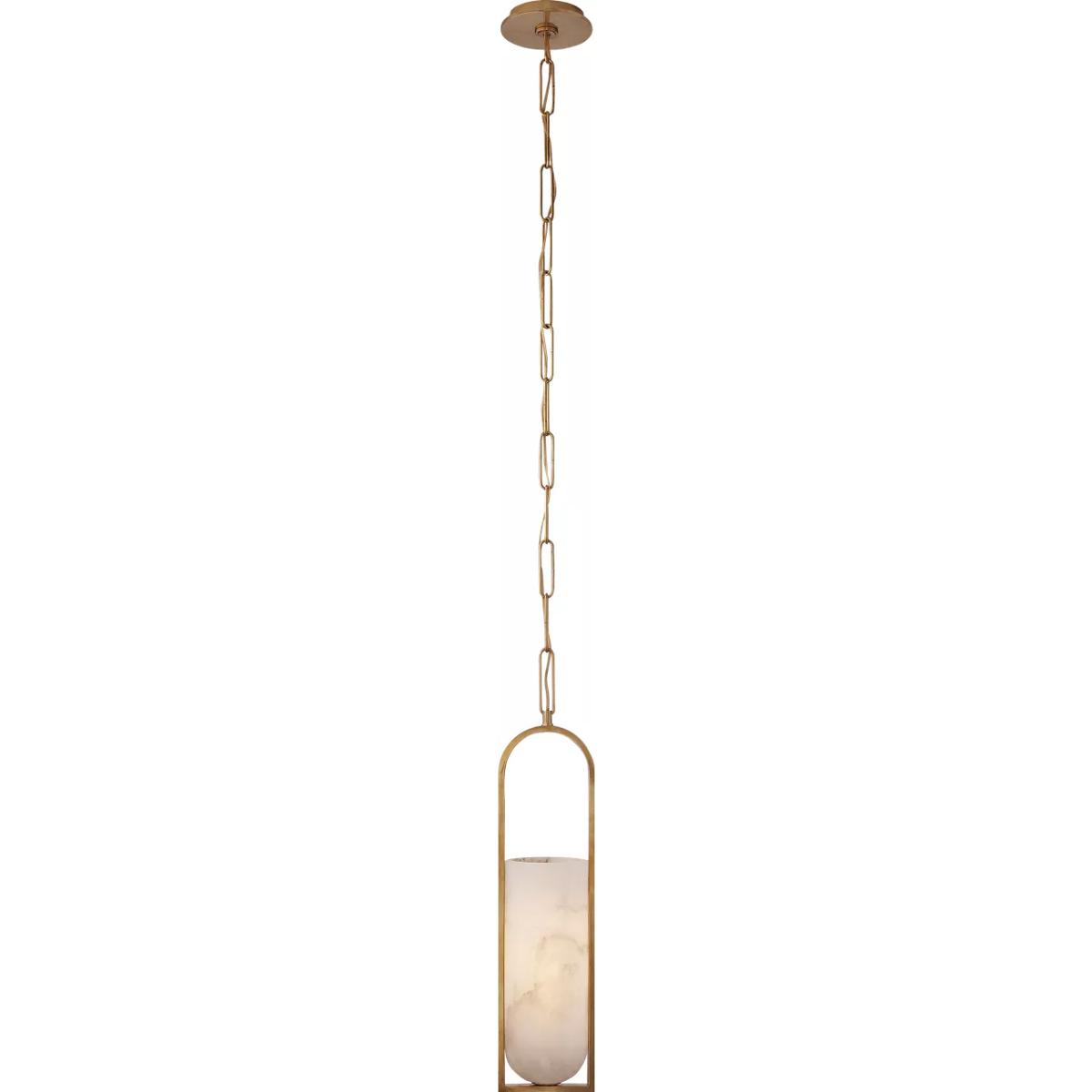 Visual Comfort Signature Collection KW5512AB-ALB Kelly Wearstler Melange LED 6.25 inch Antique-Burnished Brass Elongated Pendant Ceiling Light, Small