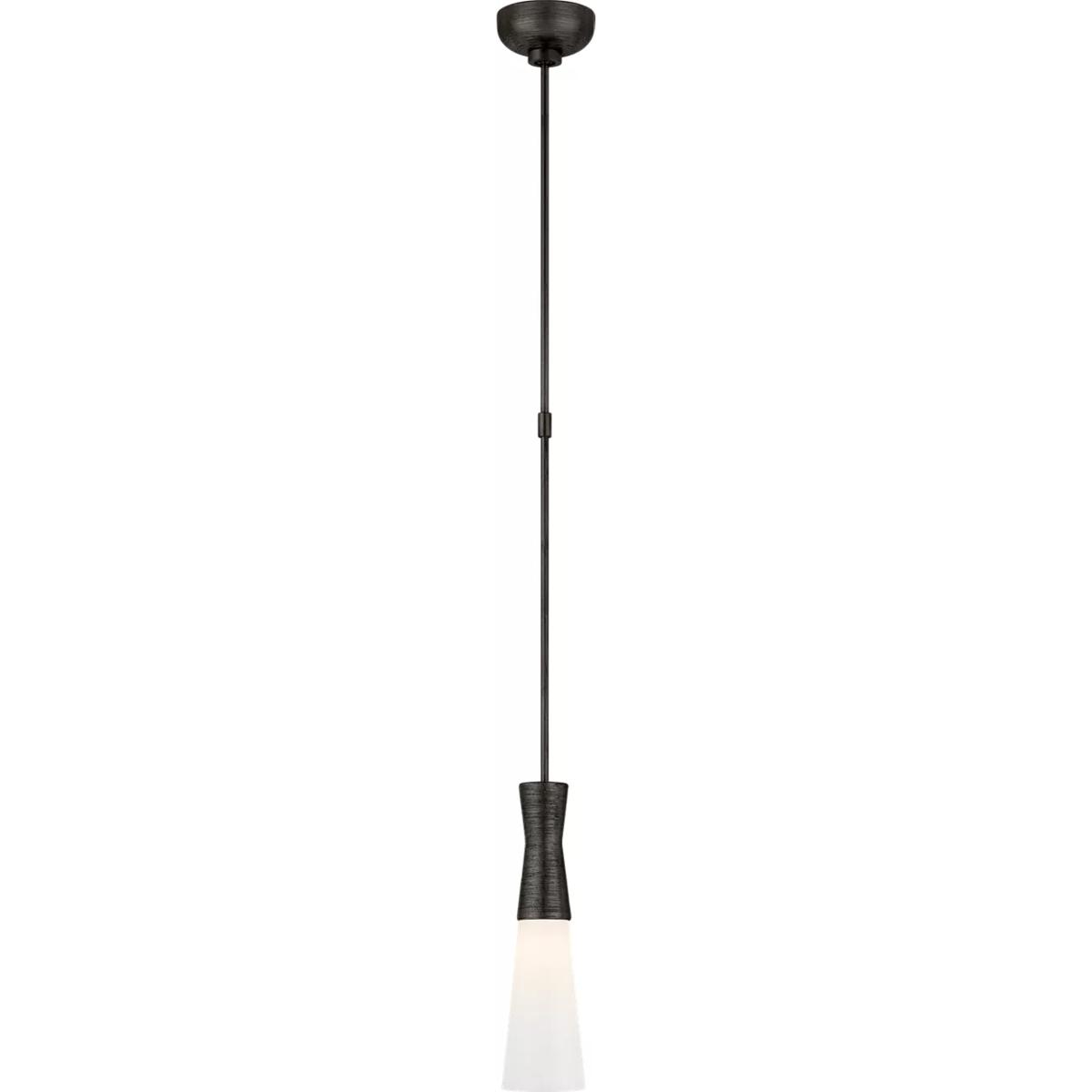 Visual Comfort Signature Collection KW5531AI-WG Kelly Wearstler Utopia 1 Light 4 inch Aged Iron Pendant Ceiling Light, Small