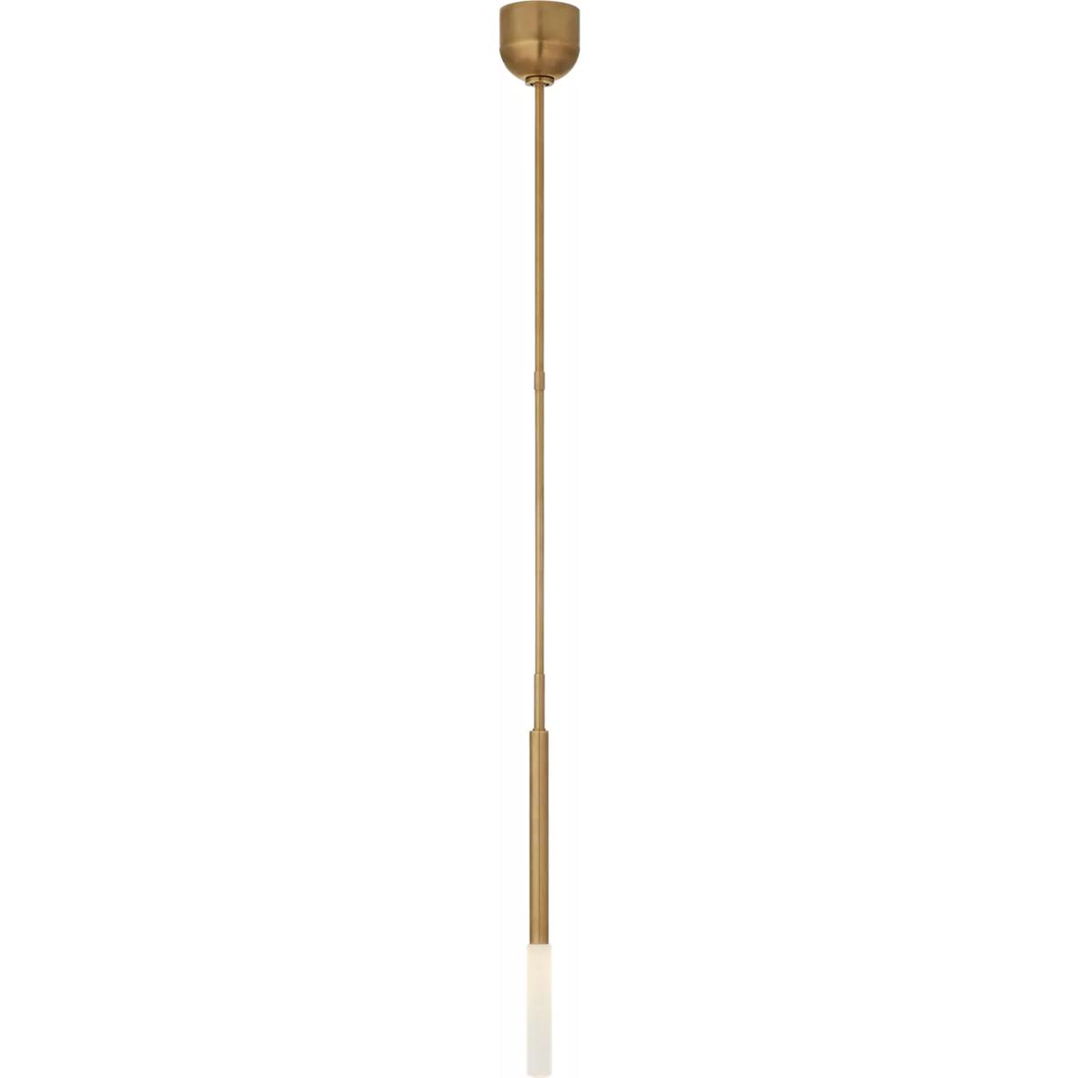 Visual Comfort Signature Collection KW5586AB-EC Kelly Wearstler Rousseau LED 4.5 inch Antique-Burnished Brass Pendant Ceiling Light in Etched Crystal