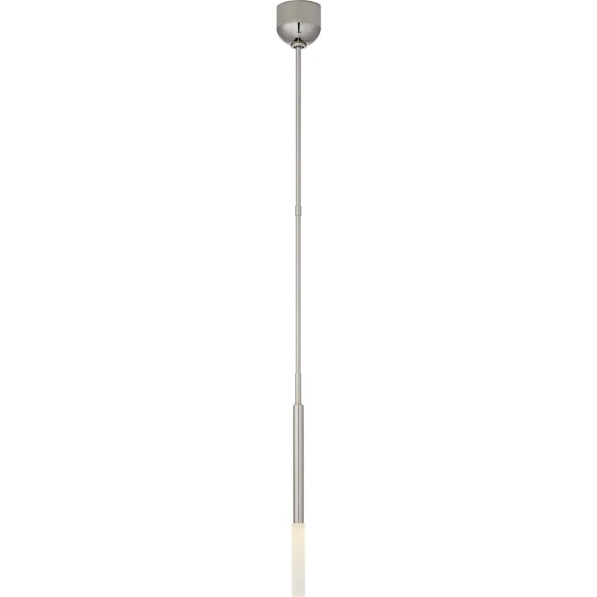 Visual Comfort Signature Collection KW5586PN-EC Kelly Wearstler Rousseau LED 4.5 inch Polished Nickel Pendant Ceiling Light in Etched Crystal