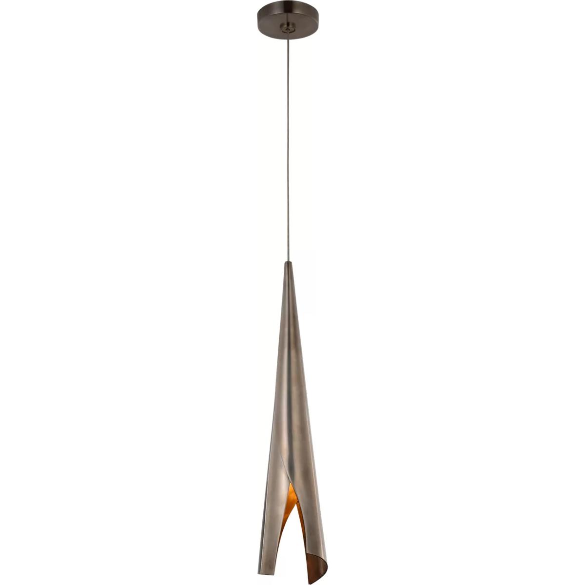 Visual Comfort Signature Collection KW5631PWT Kelly Wearstler Piel LED 4.5 inch Pewter Wrapped Pendant Ceiling Light, Small
