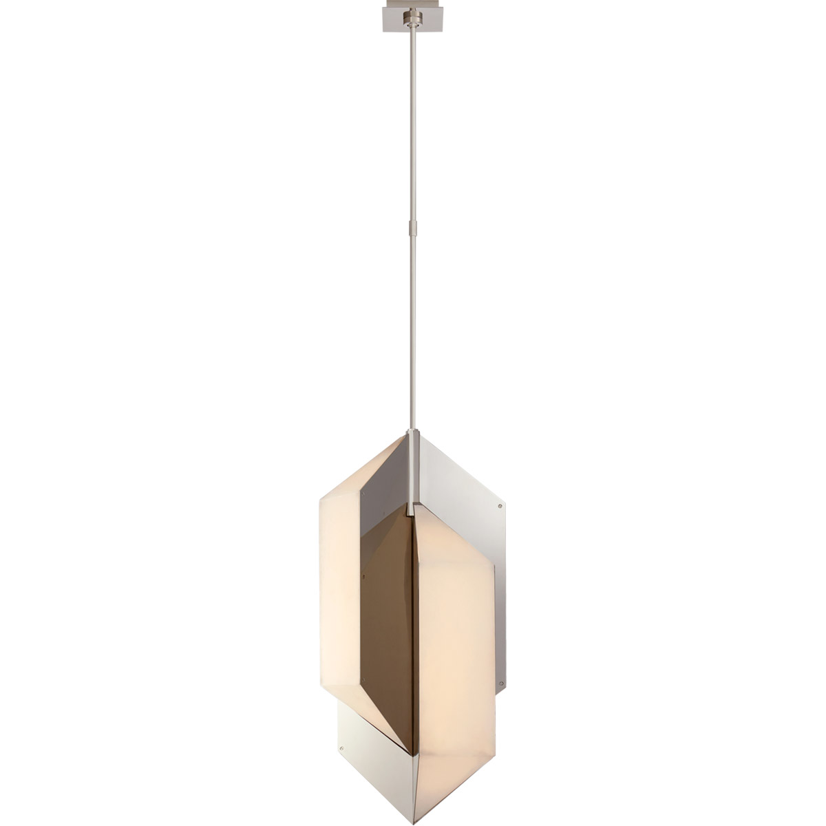 Visual Comfort Signature Collection KW5722PN-ALB Kelly Wearstler Ophelion LED 13.5 inch Polished Nickel Pendant Ceiling Light, Medium