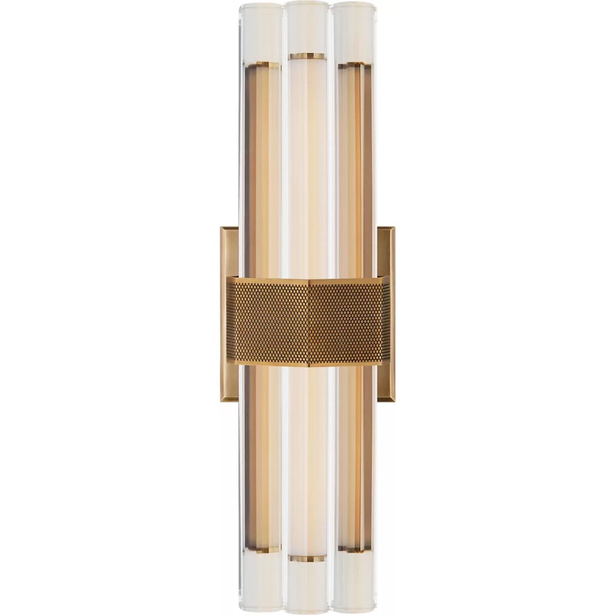 Visual Comfort Signature Collection LR2905HAB-CG Lauren Rottet Fascio LED 4.5 inch Hand-Rubbed Antique Brass Sconce Wall Light