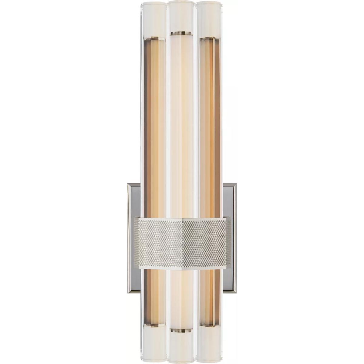 Visual Comfort Signature Collection LR2907PN-CG Lauren Rottet Fascio LED 4.5 inch Polished Nickel Asymmetric Sconce Wall Light