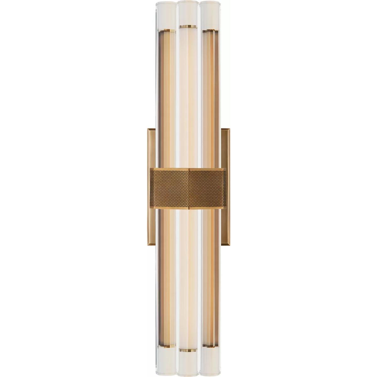 Visual Comfort Signature Collection LR2909HAB-CG Lauren Rottet Fascio LED 4.25 inch Hand-Rubbed Antique Brass Sconce Wall Light