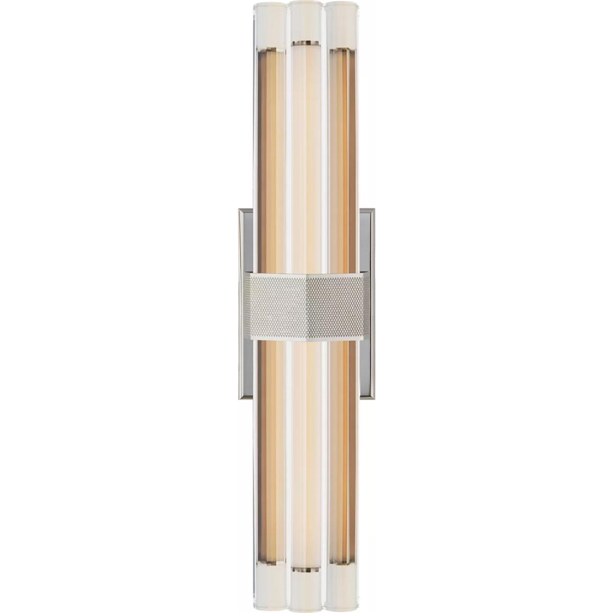 Visual Comfort Signature Collection LR2909PN-CG Lauren Rottet Fascio LED 4.25 inch Polished Nickel Sconce Wall Light