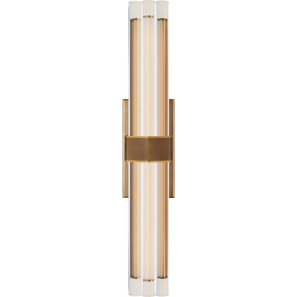 Visual Comfort Signature Collection LR2910HAB-CG Lauren Rottet Fascio LED 4.25 inch Hand-Rubbed Antique Brass Sconce Wall Light
