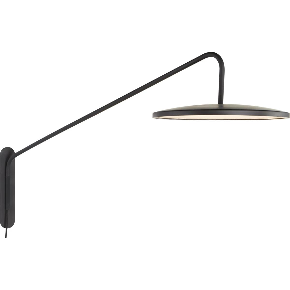 Visual Comfort Signature Collection PB2020MBK Peter Bristol Dot LED 16.25 inch Matte Black Articulating Wall Light in Matte Bronze