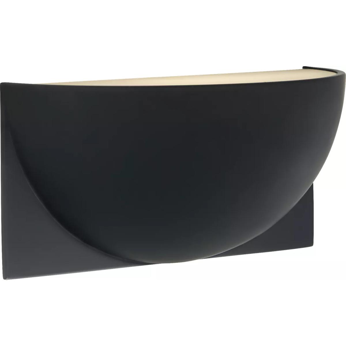 Visual Comfort Signature Collection PB2070MBK-FG Peter Bristol Quarter Sphere LED 10 inch Matte Black Wall Light in Matte Bronze, Small