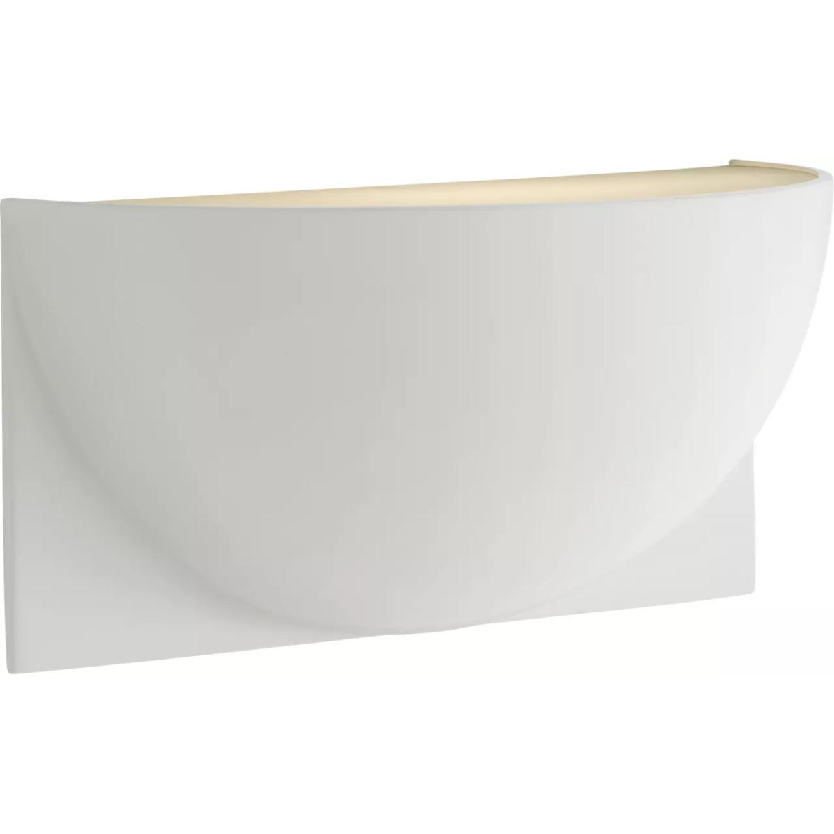 Visual Comfort Signature Collection PB2070WHT-FG Peter Bristol Quarter Sphere LED 10 inch White Wall Light, Small