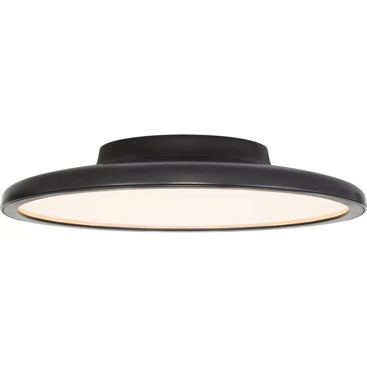 Visual Comfort Signature Collection PB4000MBK Peter Bristol Dot LED 13.75 inch Matte Black Flush Mount Ceiling Light in Matte Bronze