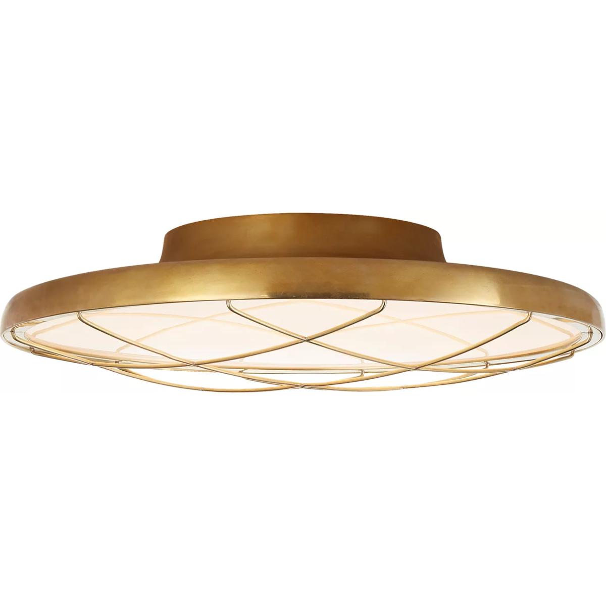 Visual Comfort Signature Collection PB4001NB Peter Bristol Dot LED 13.75 inch Natural Brass Flush Mount Ceiling Light