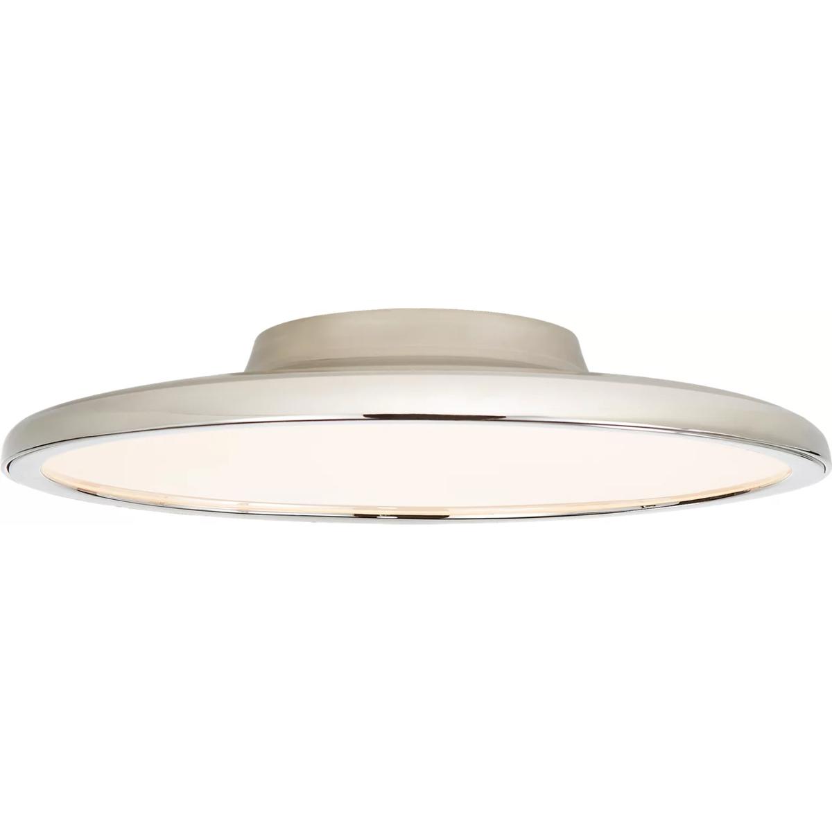 Lighting New York R-PB4003PN Visual Comfort Signature Collection Peter Bristol Dot LED 16.5 inch Polished Nickel Flush Mount Ceiling Light PB4003PN -