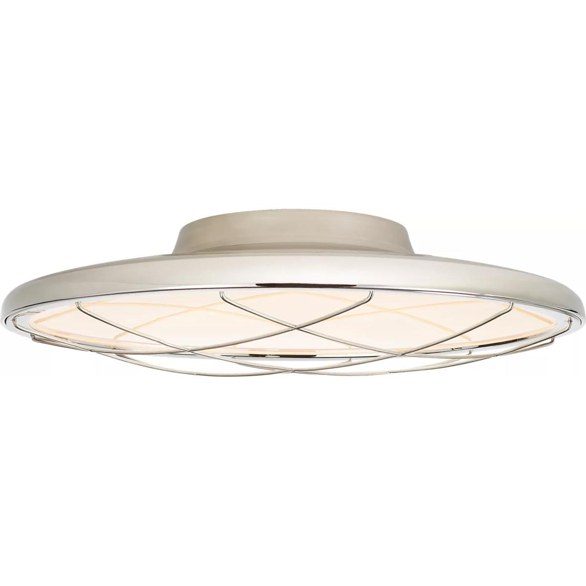 Visual Comfort Signature Collection PB4004PN Peter Bristol Dot LED 16.5 inch Polished Nickel Flush Mount Ceiling Light