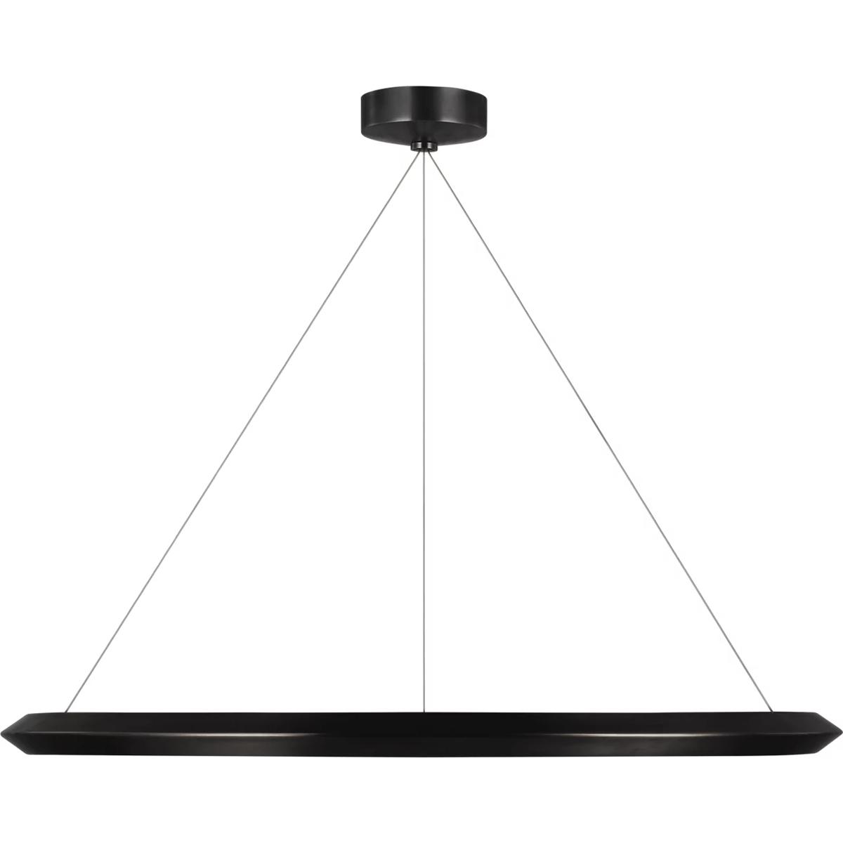 Visual Comfort Signature Collection Peter Bristol Racetrack 38 Inch LED Chandelier Racetrack - PB 5151BZ - Modern Contemporary