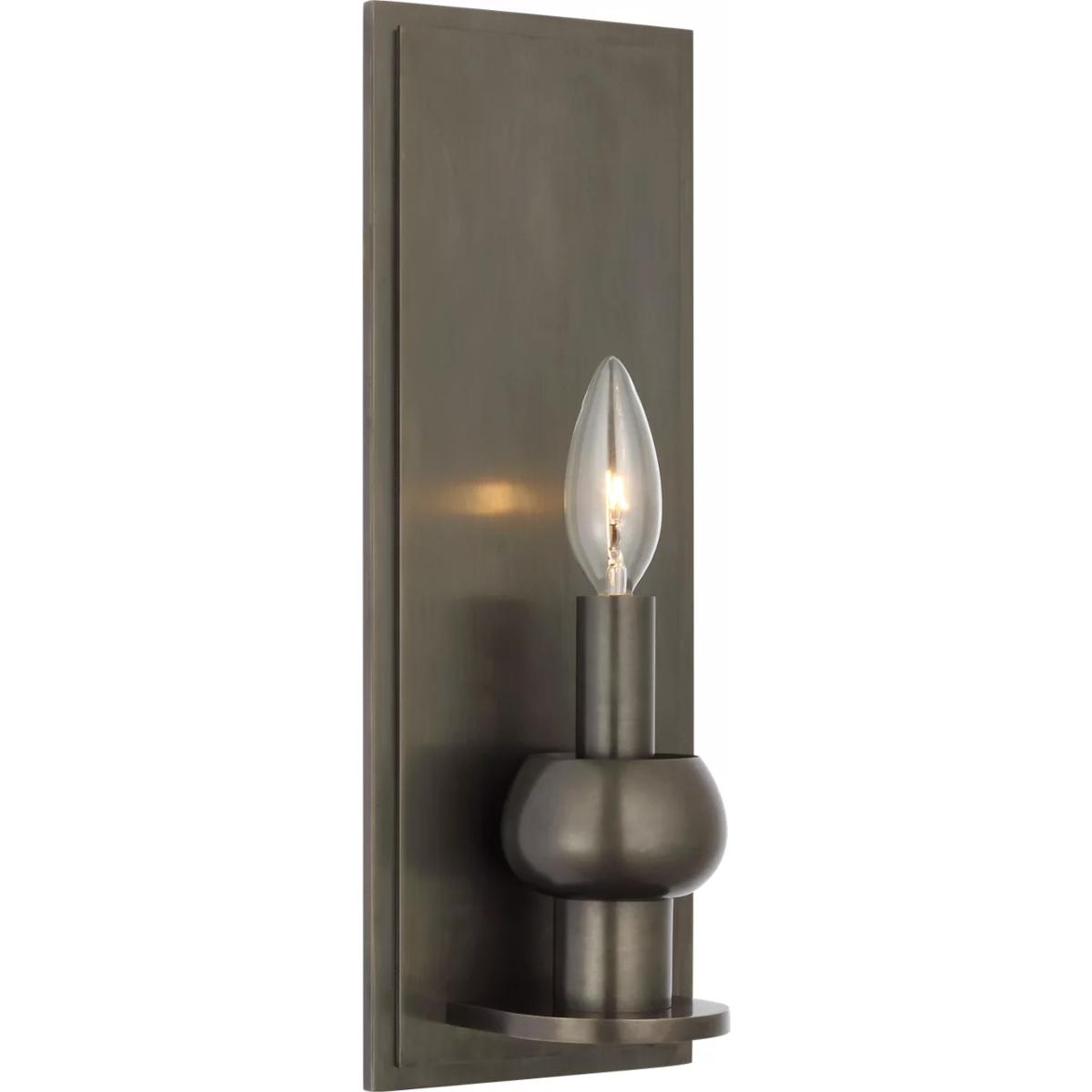 Lighting New York PCD2102BZ Visual Comfort Signature Collection Paloma Contreras Comtesse LED 5 inch Bronze Sconce Wall Light, Medium PCD2102BZ - Open