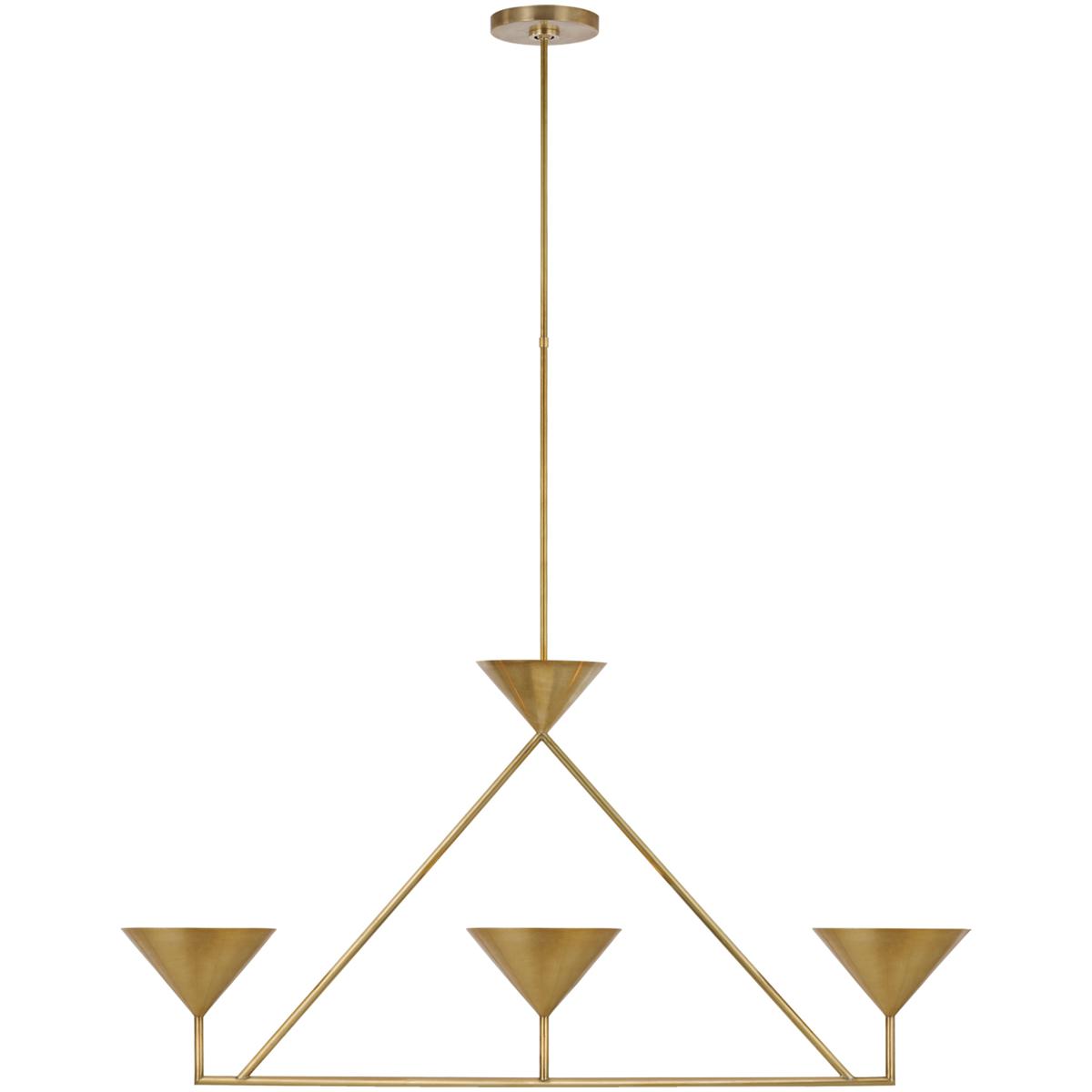 Visual Comfort Signature Collection PCD5215HAB Paloma Contreras Orsay LED 43.75 inch Hand-Rubbed Antique Brass Linear Chandelier Ceiling Light, Medium