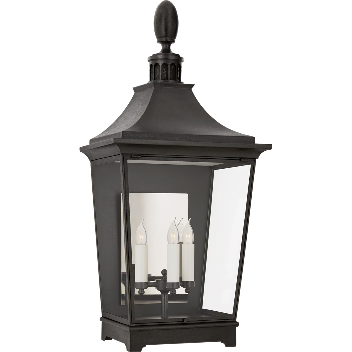 Visual Comfort Signature Collection RC2029FR-CG Rudolph Colby Rosedale Classic 3 Light 38.25 inch French Rust Outdoor Wall Lantern, Large