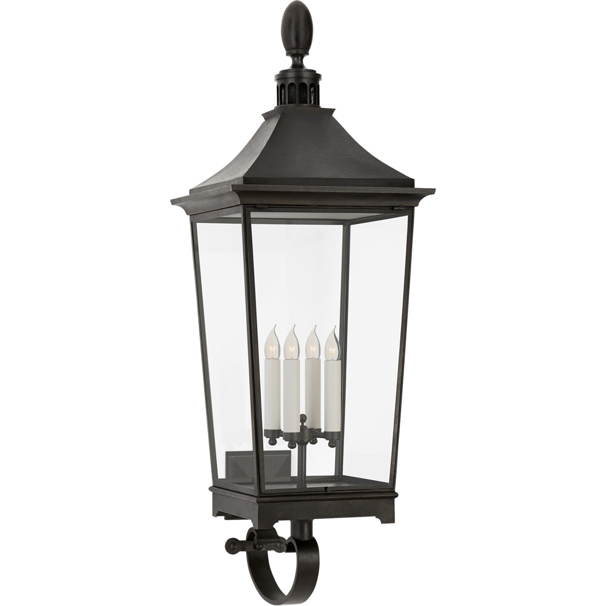 Visual Comfort Signature Collection RC2041FR-CG Rudolph Colby Rosedale Classic 4 Light 52 inch French Rust Outdoor Wall Lantern, Large Tall