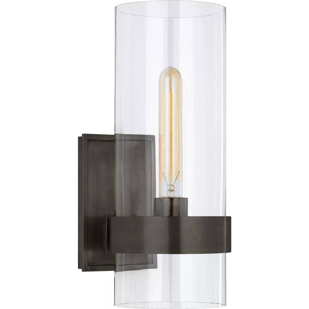 Visual Comfort Signature Collection S2166BZ-CG Ian K. Fowler Presidio 1 Light 5 inch Bronze Bath Sconce Wall Light, Small