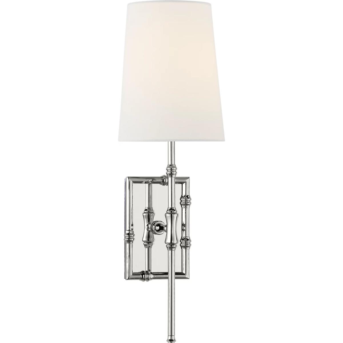 Visual Comfort Signature Collection S2177PN-L Studio VC Grenol 1 Light 5 inch Polished Nickel Single Sconce Wall Light in Linen