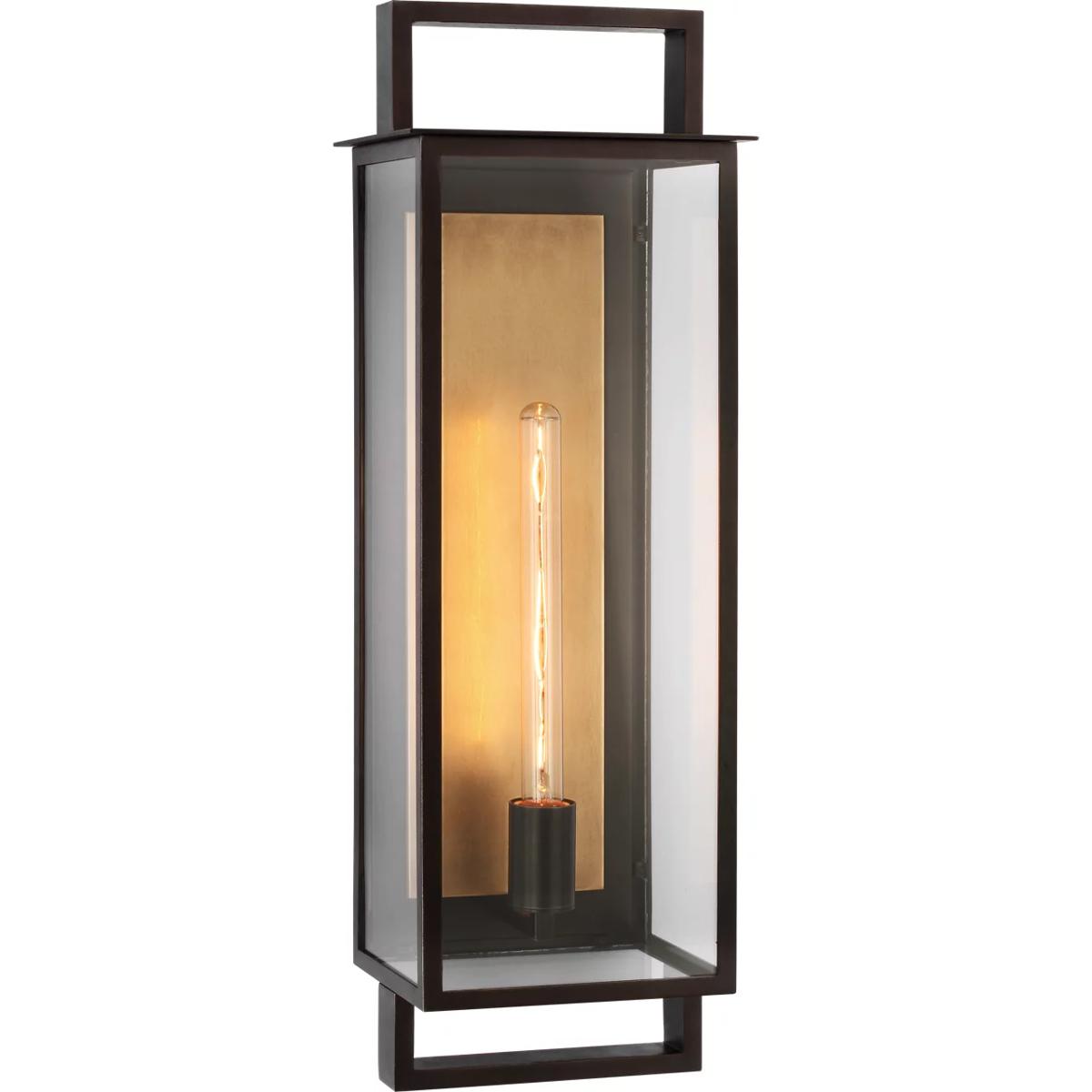 Lighting New York R-S2197AI-CG Visual Comfort Signature Collection Ian K. Fowler Halle LED 26 inch Aged Iron Outdoor Wall Lantern, Large S2197AI-CG -