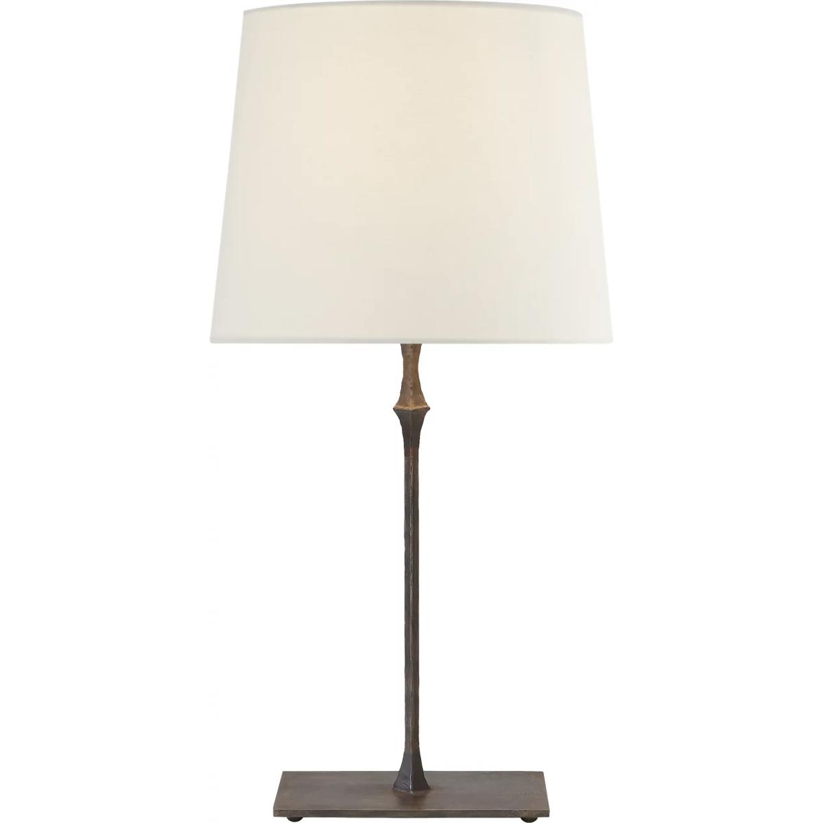 Visual Comfort Signature Collection S3400AI-L Studio VC Dauphine 23.5 inch 100 watt Aged Iron Bedside Lamp Portable Light in Linen