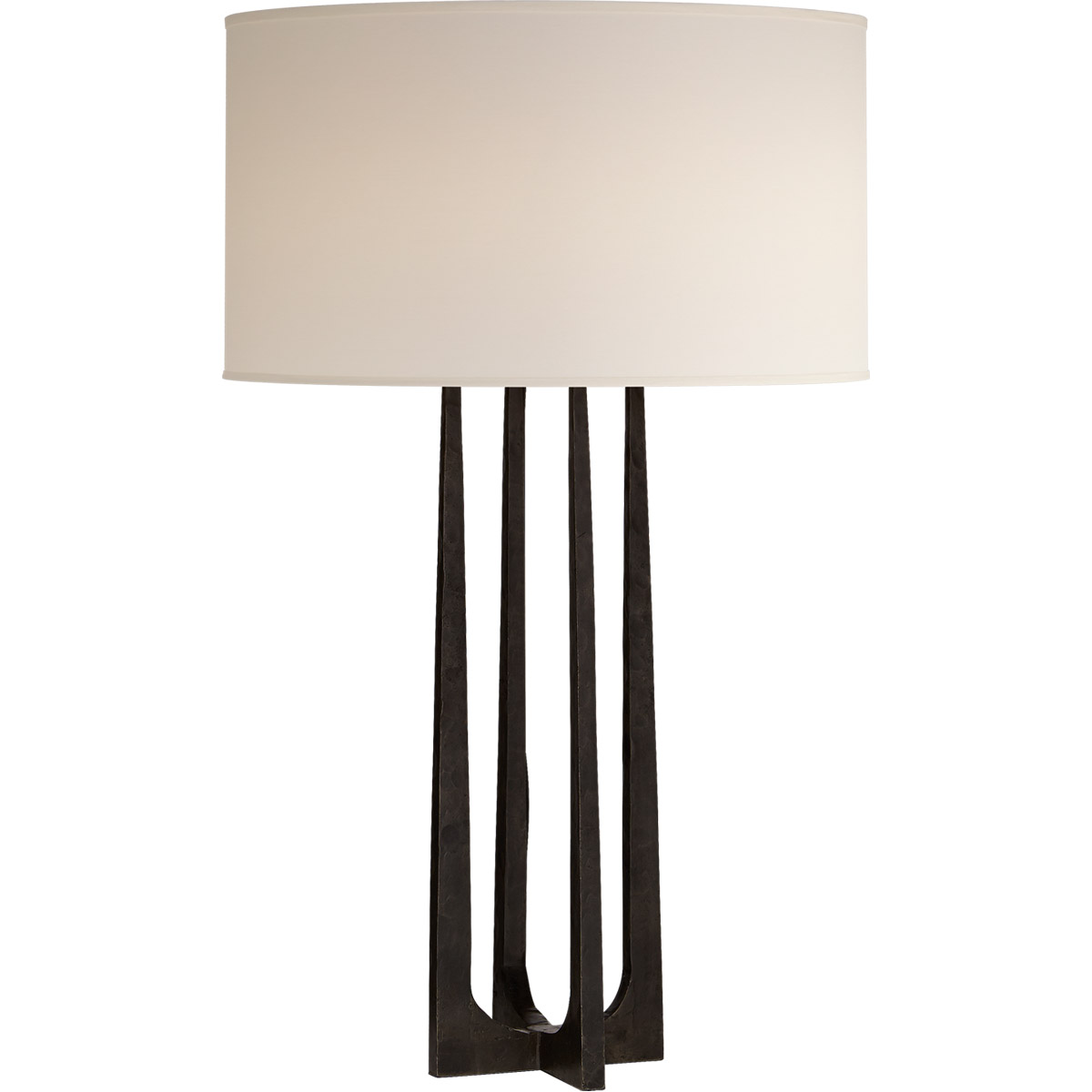 Visual Comfort Signature Collection S3513AI-PL Ian K. Fowler Scala 26.25 inch 75 watt Aged Iron Table Lamp Portable Light in Natural Percale