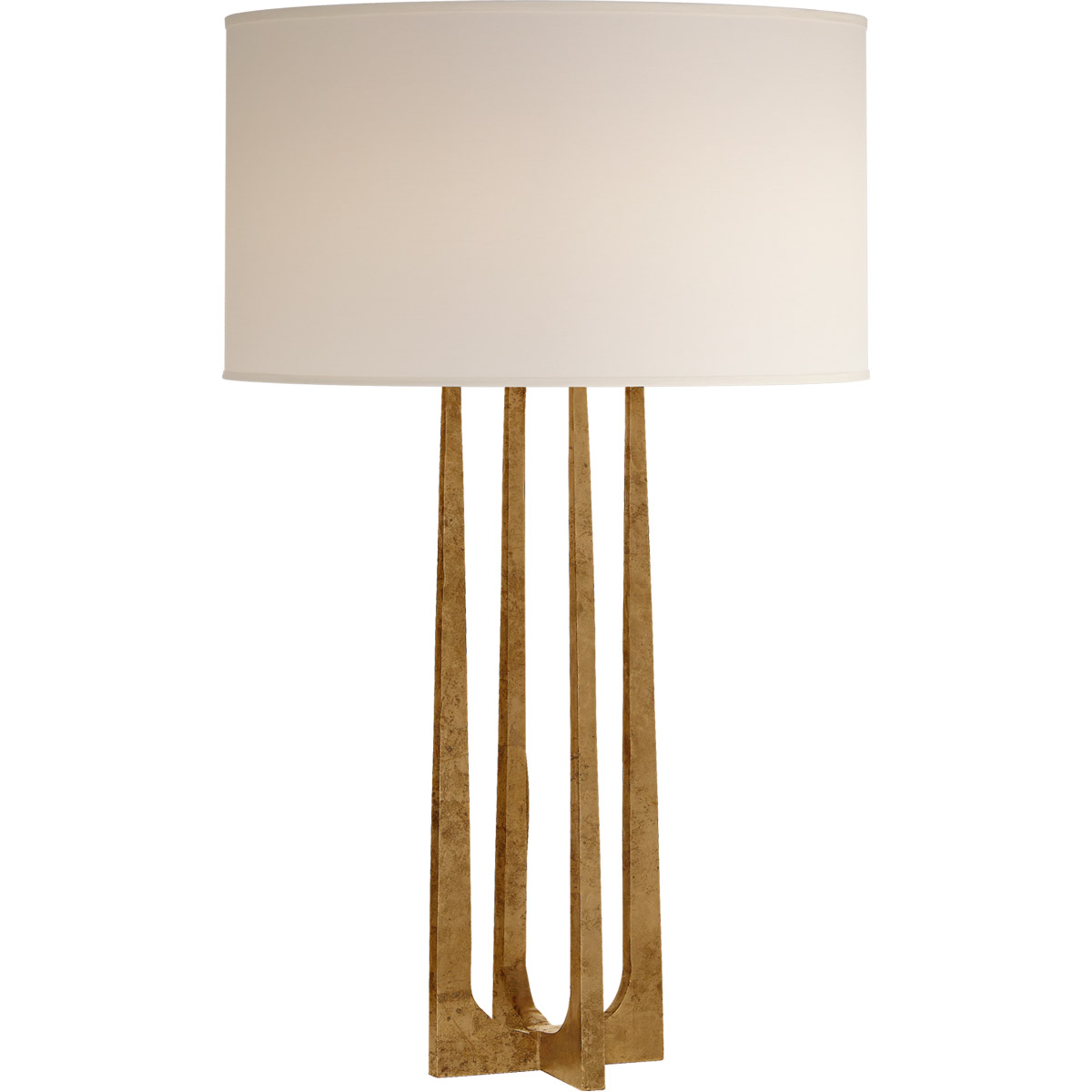 Visual Comfort Signature Collection S3513GI-PL Ian K. Fowler Scala 26.25 inch 75 watt Gilded Iron Table Lamp Portable Light in Natural Percale