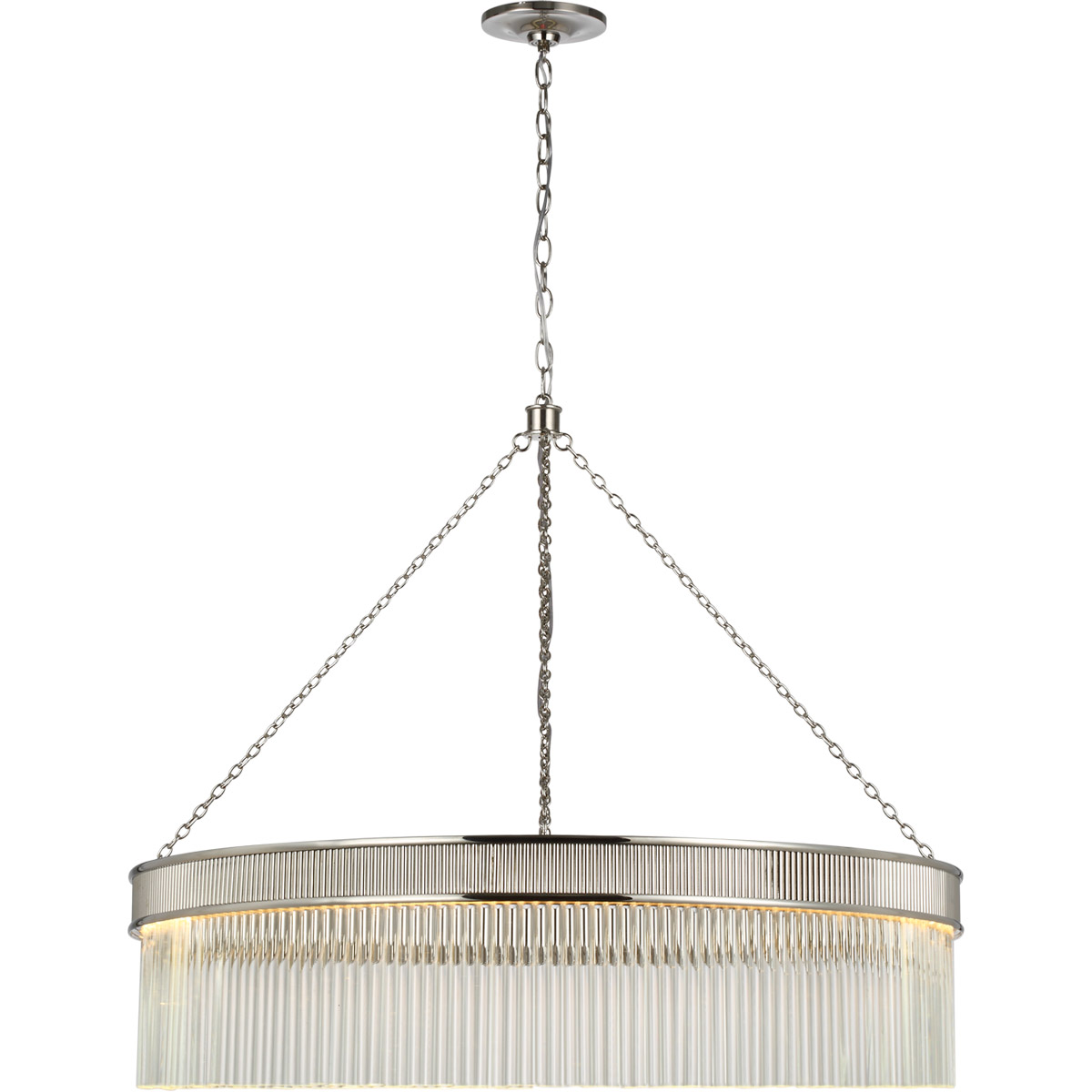Visual Comfort Signature Collection S5172PN-CG Marie Flanigan Menil LED 34.25 inch Polished Nickel Chandelier Ceiling Light, Large