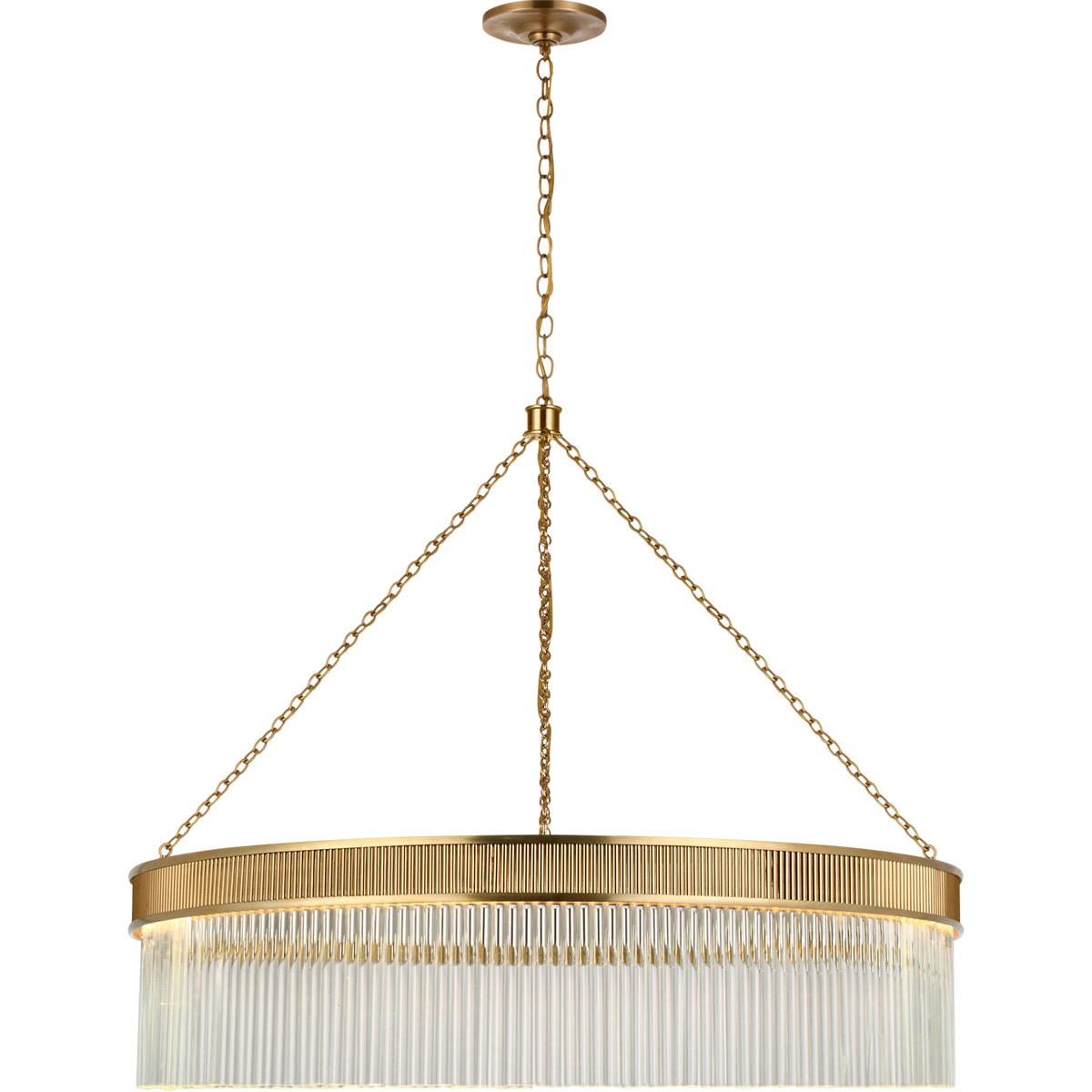 Visual Comfort Signature Collection S5172SB-CG Marie Flanigan Menil LED 34.25 inch Soft Brass Chandelier Ceiling Light, Large